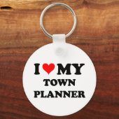 Ik hou van mijn stadsplanner sleutelhanger (Voorkant)