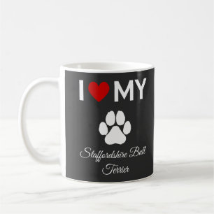 Ik hou van mijn Staffordshire Bull Terrier hond op Koffiemok