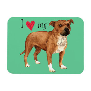Ik hou van mijn Staffordshire Bull Terrier Magneet