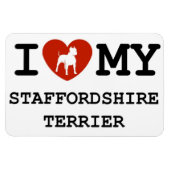 Ik hou van mijn Staffordshire terrier magneet (Horizontaal)