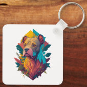 Ik hou van mijn Staffy - Staffordshire Terrier, Tr Sleutelhanger (Achterkant)