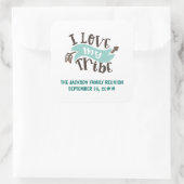  Ik hou van mijn stam Vierkante Sticker (Tas)