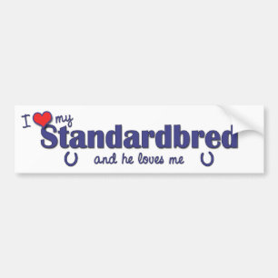 Ik hou van mijn standaard (mannelijk paard) bumpersticker