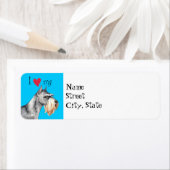 Ik hou van mijn standaard Schnauzer Etiket (Insitu)