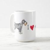 Ik hou van mijn standaard Schnauzer Koffiemok (Voorkant links)