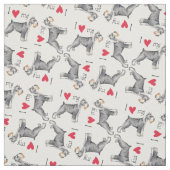 Ik hou van mijn standaard Schnauzer Stof (Swatch)