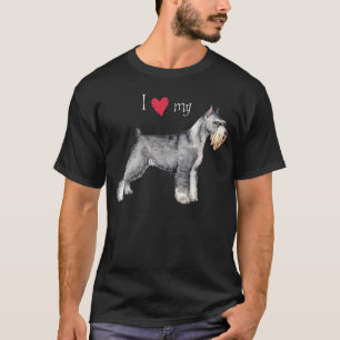 Ik hou van mijn standaard Schnauzer T-shirt