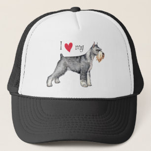 Ik hou van mijn standaard Schnauzer Trucker Pet