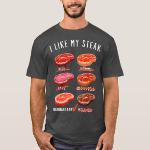 Ik hou van mijn steak-medium-zeldzame t-shirt