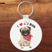 Ik hou van mijn stekelstaartje met scarf-kunst sleutelhanger (Voorkant)