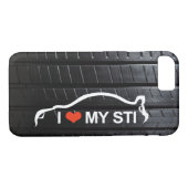 Ik hou van MIJN STI op het loopvlak van banden Case-Mate iPhone Case (Achterkant (Horizontaal))