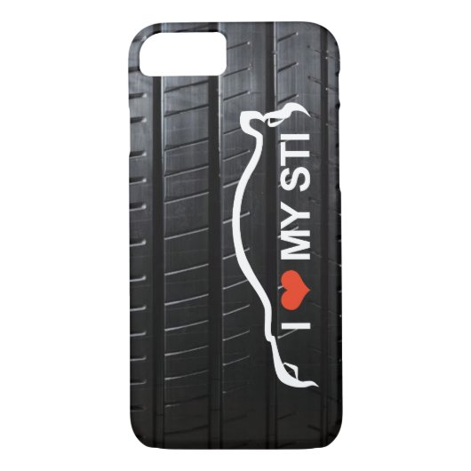 Ik hou van MIJN STI op het loopvlak van banden Case-Mate iPhone Case (Achterkant)