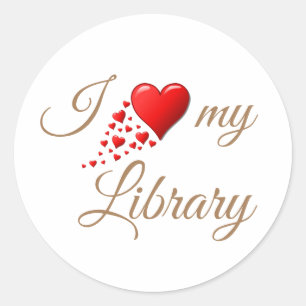 Ik hou van mijn Sticker in mijn bibliotheek