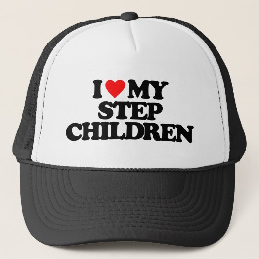 IK HOU VAN MIJN STIEFKINDEREN TRUCKER PET (Voorkant)