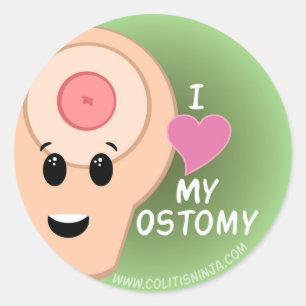 Ik hou van mijn stomie ronde sticker