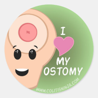 Ik hou van mijn stomie ronde sticker