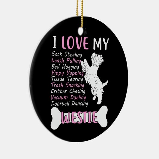 Ik hou van mijn stropdas keramisch ornament (Rechts)