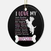 Ik hou van mijn stropdas keramisch ornament (Links)