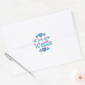 Ik hou van mijn stropdas ronde sticker (Envelop)