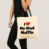 Ik hou van mijn Stud Muffin Tote Bag (Voorkant (product))