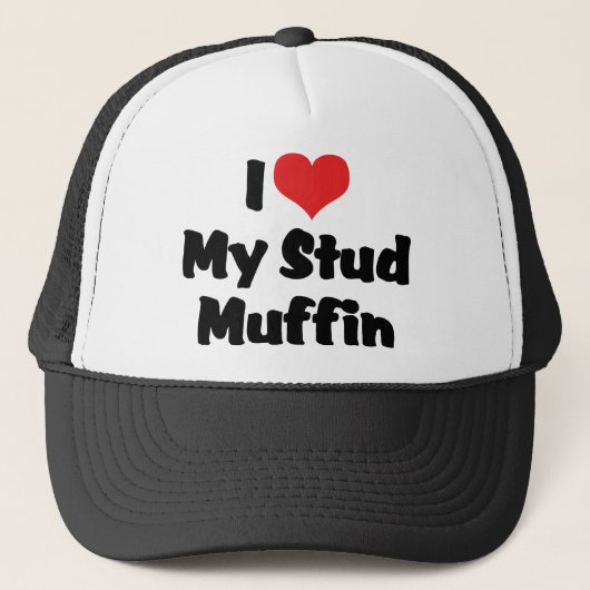 Ik hou van mijn stud Muffin Trucker Pet (Voorkant)