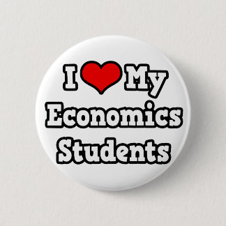 Ik hou van mijn studenten economie ronde button 5,7 cm