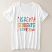 IK HOU VAN MIJN STUDENTEN. GROTE MAAT T-SHIRT (Design voorkant)