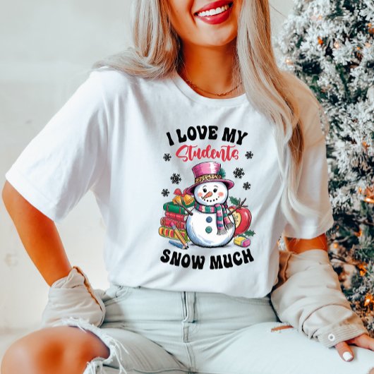 Ik hou van mijn studenten kerst T-shirt