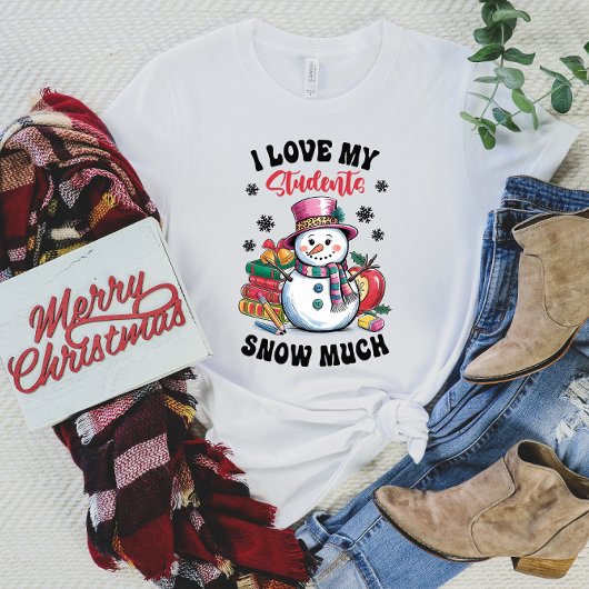 Ik hou van mijn studenten kerst T-shirt