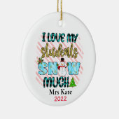 Ik hou van mijn studenten Kerstfeestdag doceren Keramisch Ornament (Rechts)