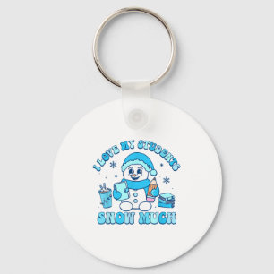 Ik hou van mijn studenten Sneeuw zoveel Winter Ler Sleutelhanger