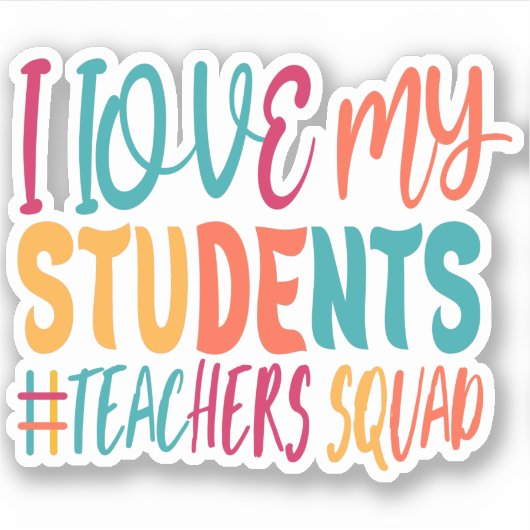 IK HOU VAN MIJN STUDENTEN. STICKER (Voorkant)