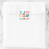 IK HOU VAN MIJN STUDENTEN. VIERKANTE STICKER (Tas)
