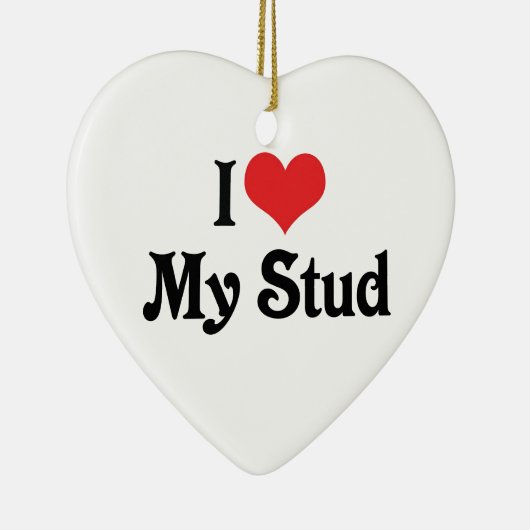 Ik hou van mijn studie keramisch ornament (Rechts)