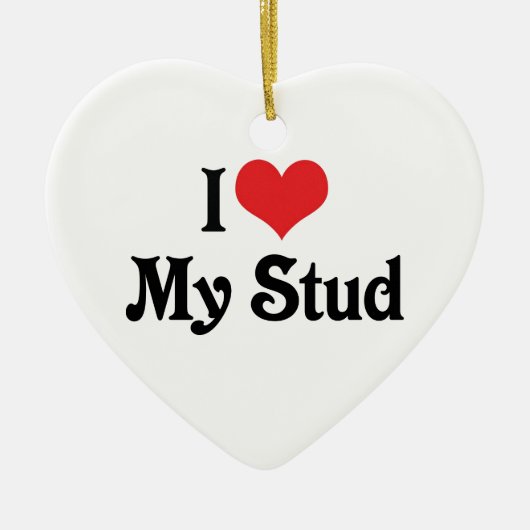 Ik hou van mijn studie keramisch ornament (Voorkant)