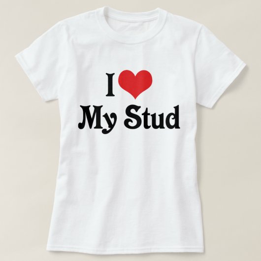 Ik hou van mijn studie t-shirt (Design voorkant)