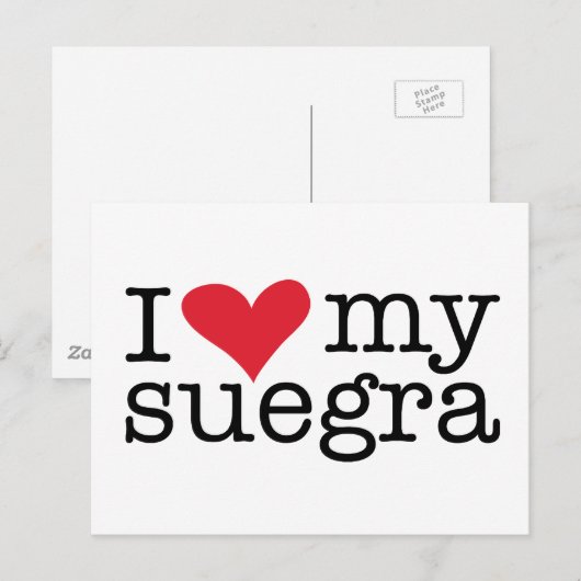 Ik hou van mijn suegra (schoonmoeder) briefkaart (Voorkant / Achterkant)