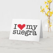 Ik hou van mijn Suegra-Wenskaart Kaart (Gele Bloem)