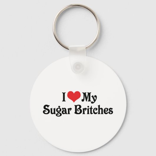 Ik hou van mijn suikerBritten Sleutelhanger (Voorkant)