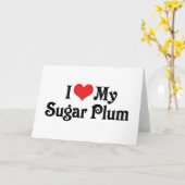Ik hou van mijn suikerpruim kaart (Gele Bloem)
