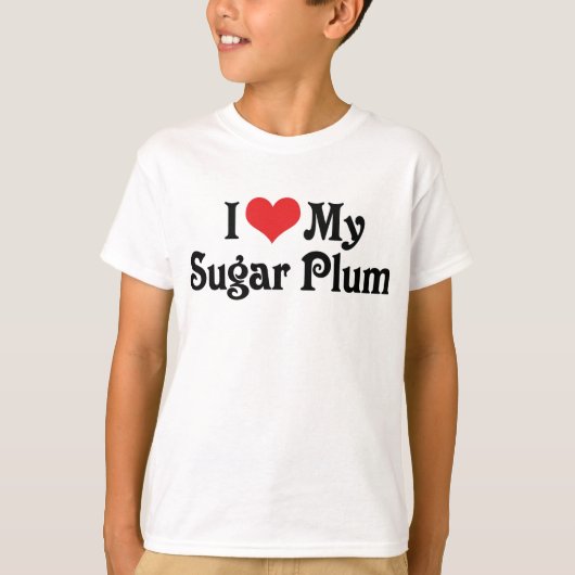 Ik hou van mijn suikerpruim t-shirt (Voorkant)