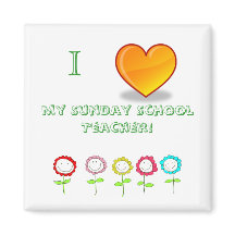 Ik hou van mijn Sunday School Teacher Magnet