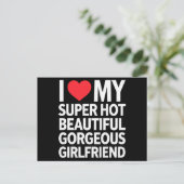 Ik hou van mijn super hete prachtige Vriendin Briefkaart (Staand voorkant)