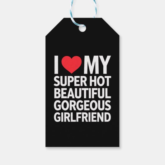 Ik hou van mijn super hete prachtige Vriendin Cadeaulabel (Achterkant)