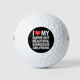 Ik hou van mijn superhete mooie prachtige vriendin golfballen