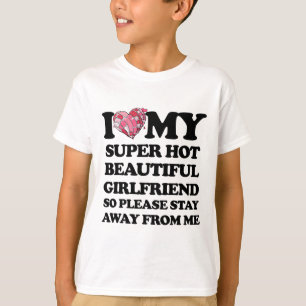 Ik hou van mijn superhete vriendin Hart Liefde Val T-shirt