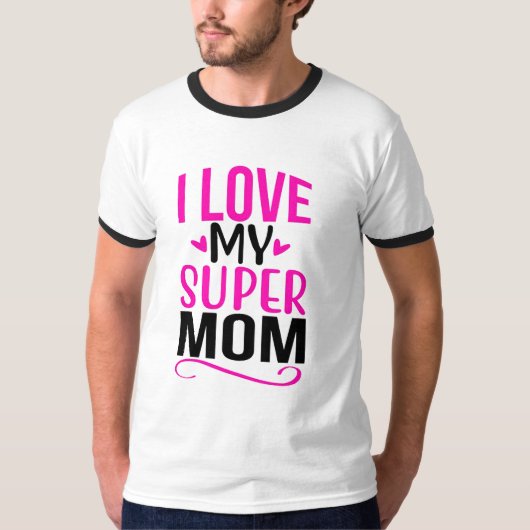 IK HOU VAN MIJN SUPERMOEDER TI-SHART T-SHIRT (Voorkant)