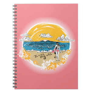 Ik hou van mijn Surf Girl notebook Notitieboek