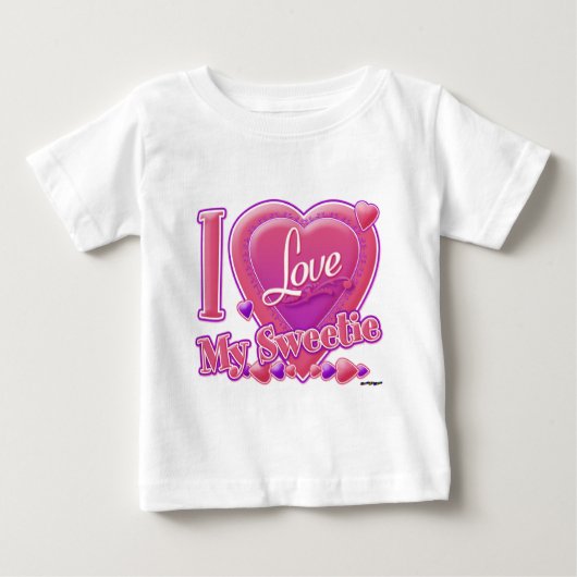Ik hou van mijn Sweetie roze/paars hart (Voorkant)