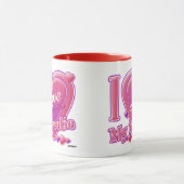 Ik hou van mijn Sweetie roze/paars hart Mok (Midden)